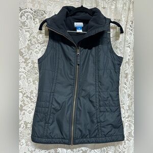Columbia Black Full Zip Fleece Lined Vest